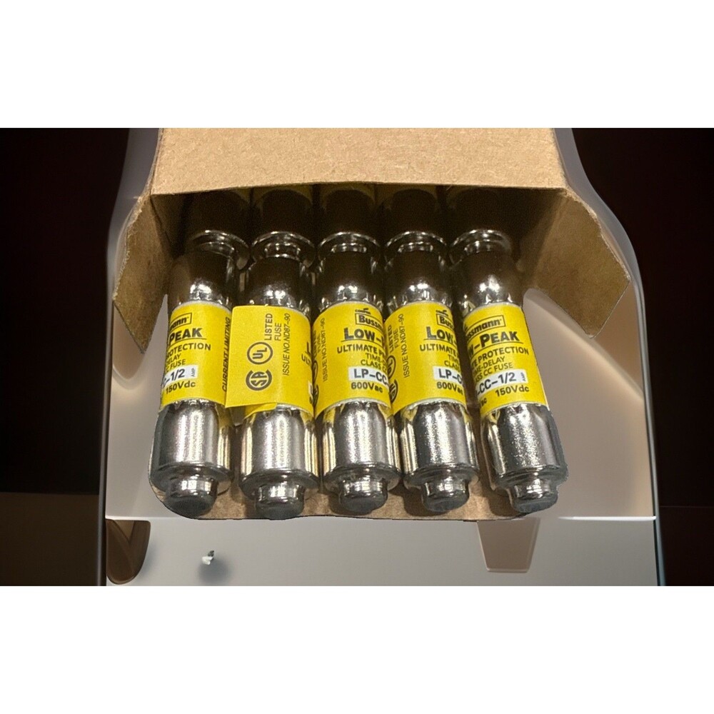10pcs Bussmann LP-CC-1/2 ( LPCC-1/2) 0.5 Amp 600Vac Time Delay Fuses